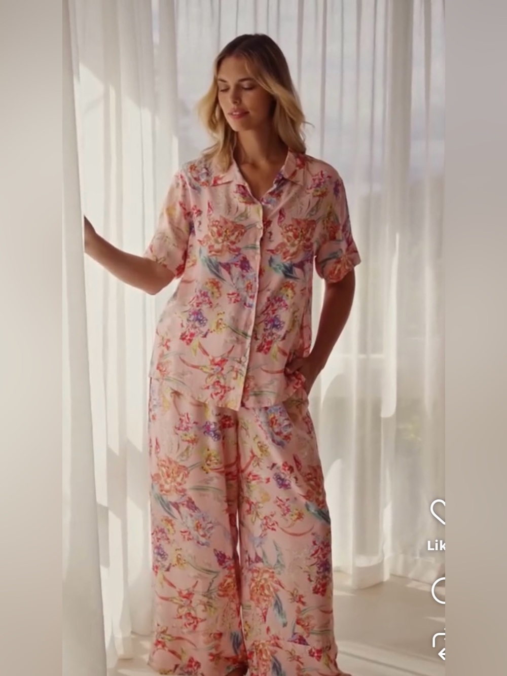 Papinelle Bailey Short Sleeve PJ Set in strawberry cream floral print.